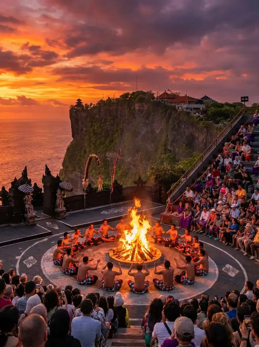 Uluwatu cliff temple Bali kecak dance
