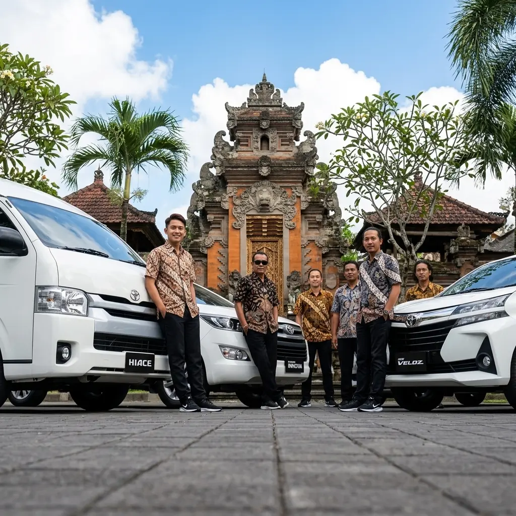 Clean well-maintained Bali car rental vehicle Toyota Innova