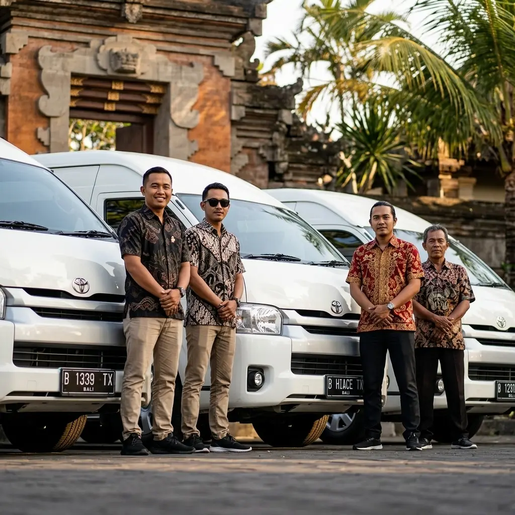 Bali car rental driver team